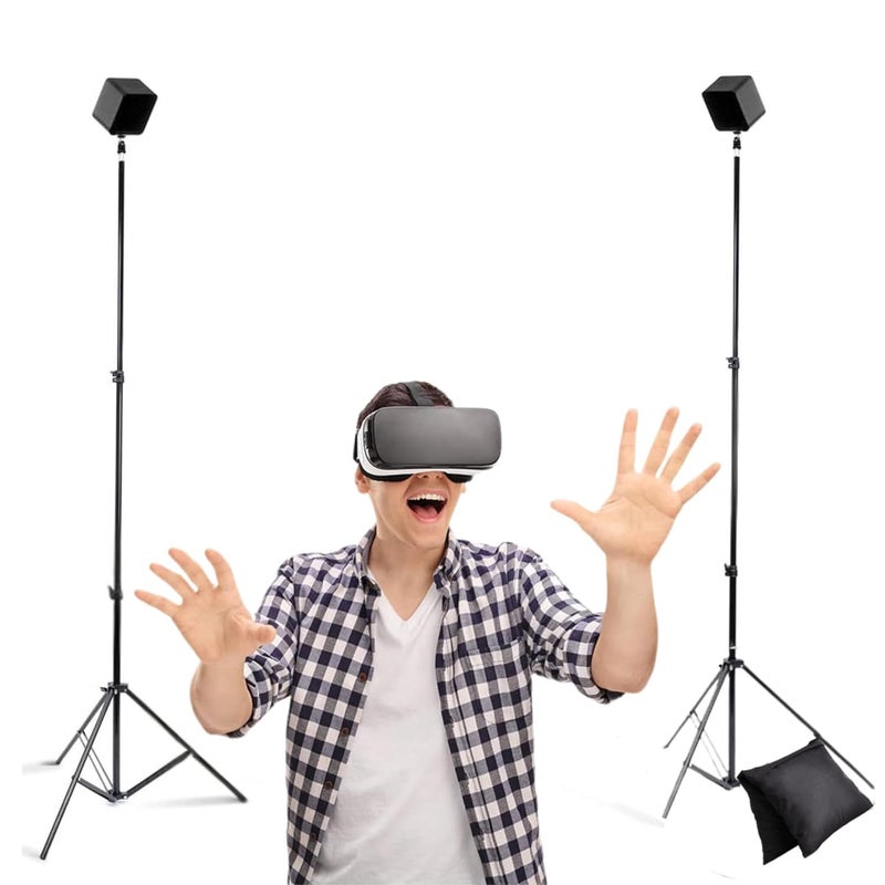 Skywin حامل ثلاثي القوائم للواقع الافتراضي، حامل محطة قاعدة HTC Vive وحامل محطة القاعدة لأجهزة استشعار Vive أو Oculus Rift Constellation (2 حامل)  - Image 1